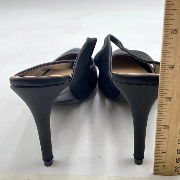 YDN Black Pointy Toe High Heel Mules Slip on Clogs Stiletto Slide Sandals Shoes - Picture 5 of 8